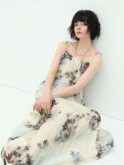 summer cocktail floral camisole dress with barely there straps all floral 1