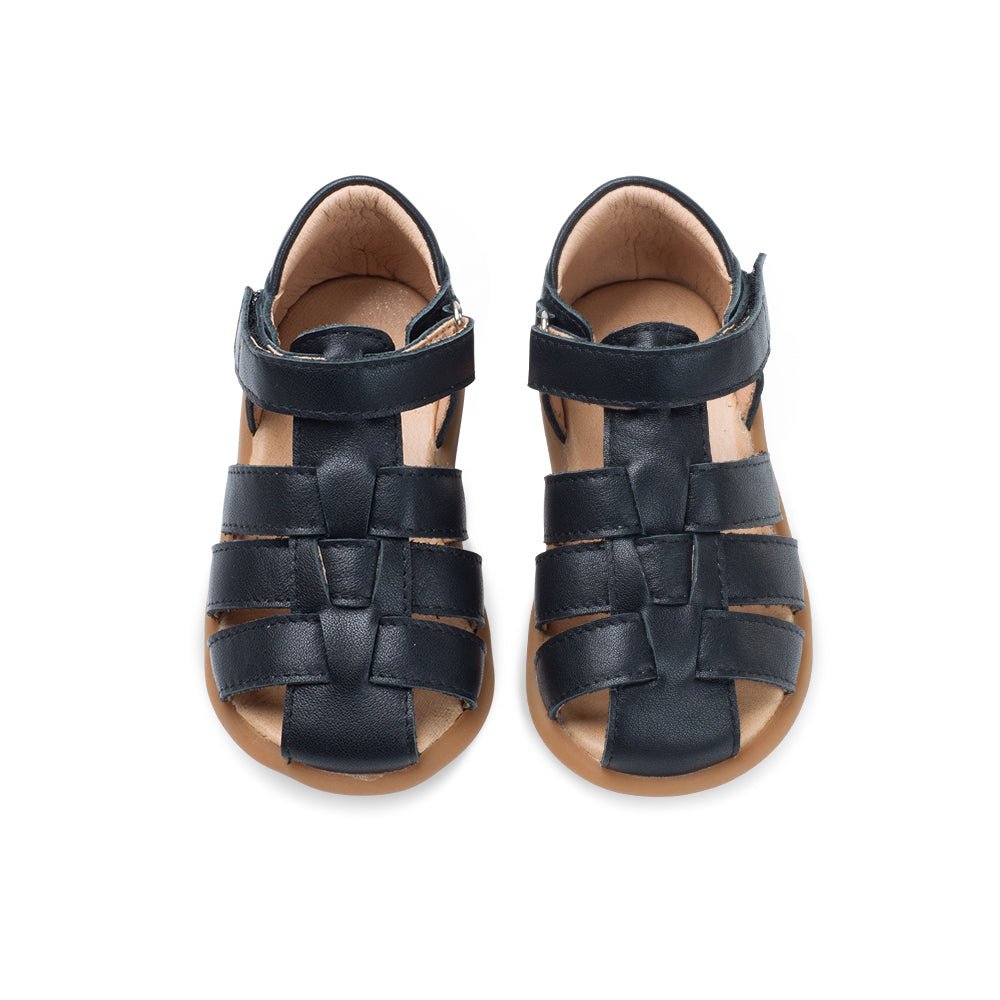 summer strappy non slip pre walker baby sandals all black 5