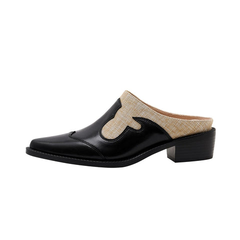 Summer Two Tone Chunky Country Mules