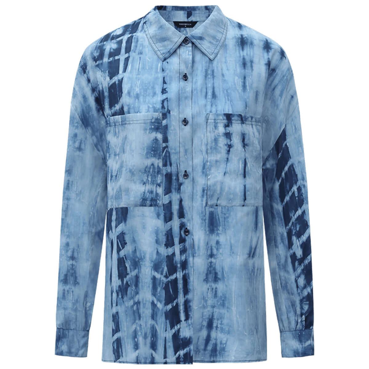 summer wave tie dye casual blue shirt all blue 4