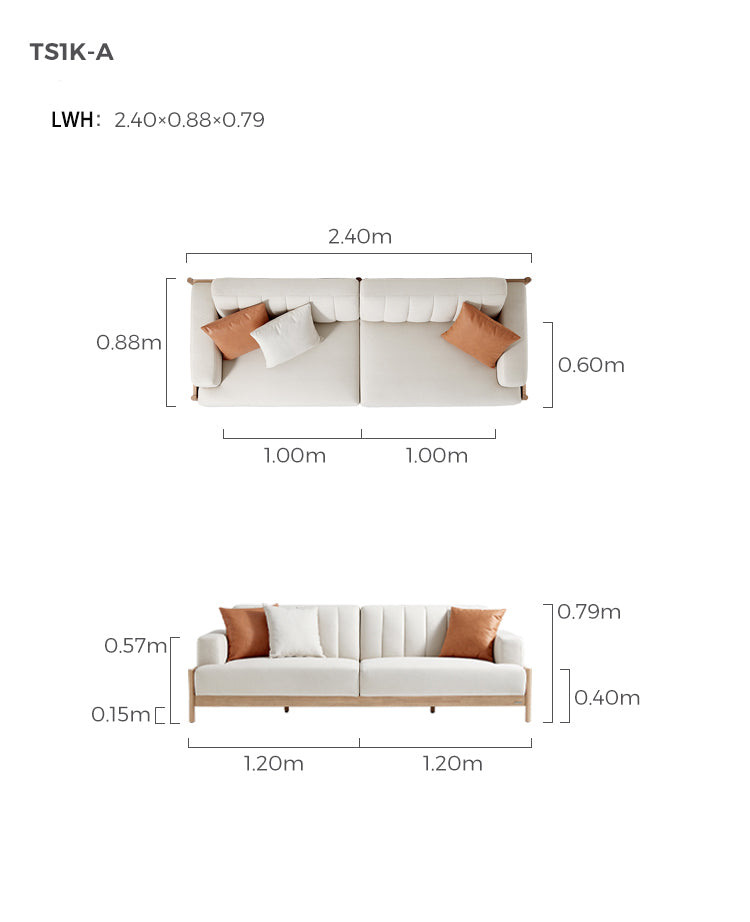 sunrise cream 4 seater sofa with 3 cushions set all 17