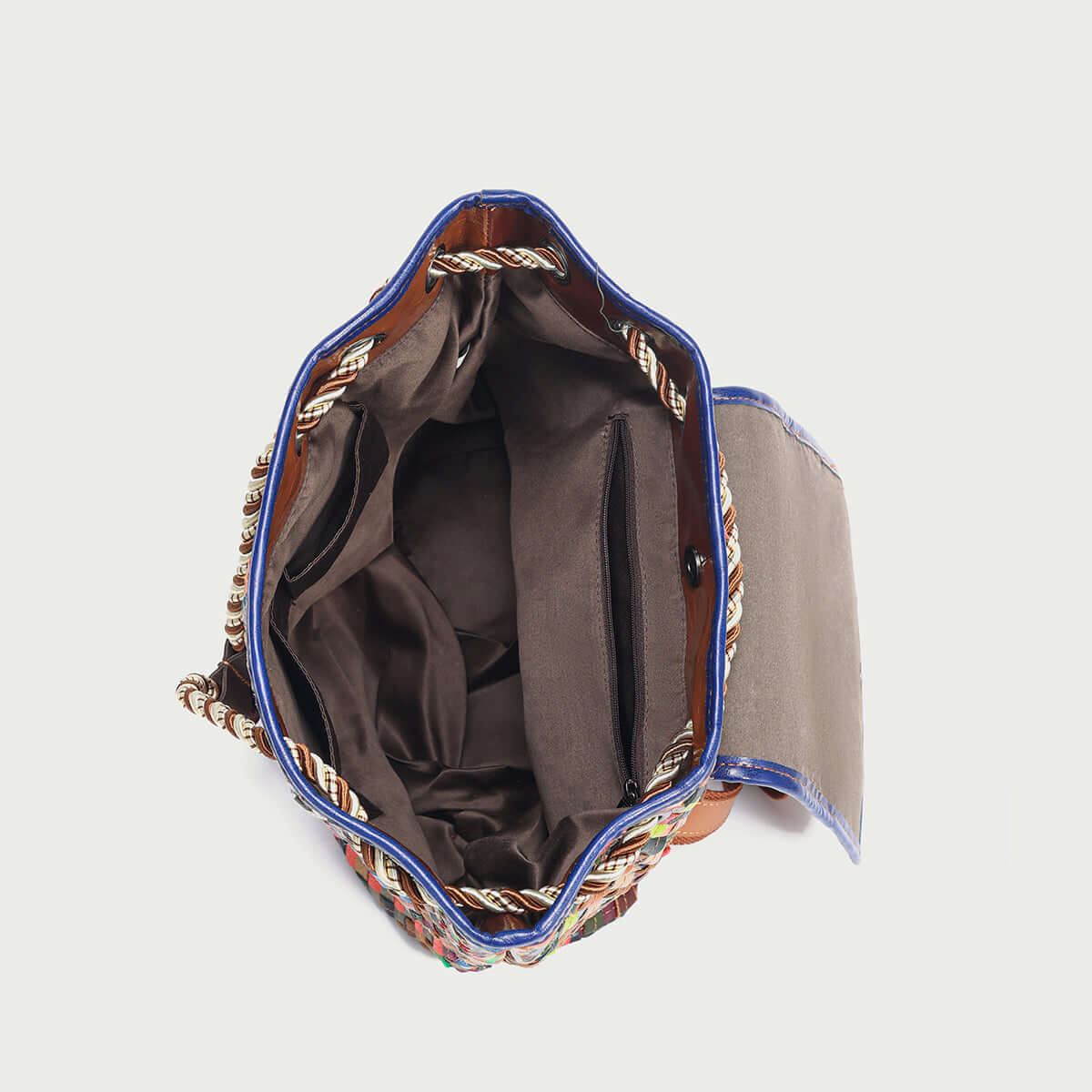 sunset everday woven leather backpack rainbow 6