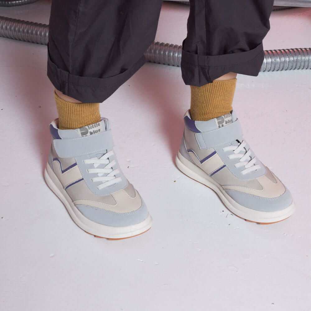 super iconic non slip mid top sneakers all grey 6