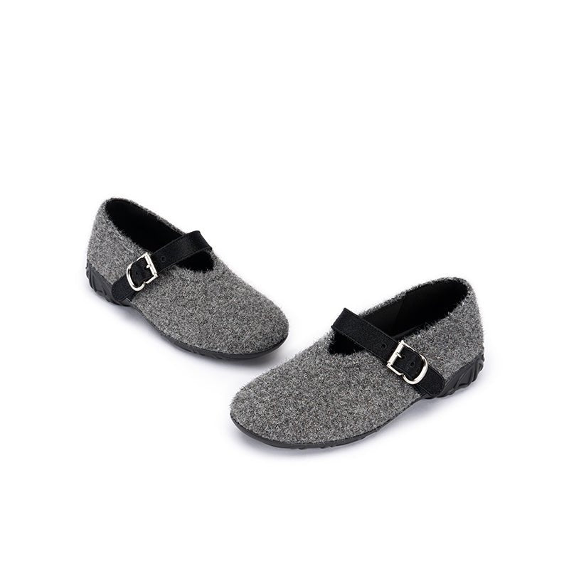 Supportive Soft Round Toe Fuzzy Loafers - 0cm
