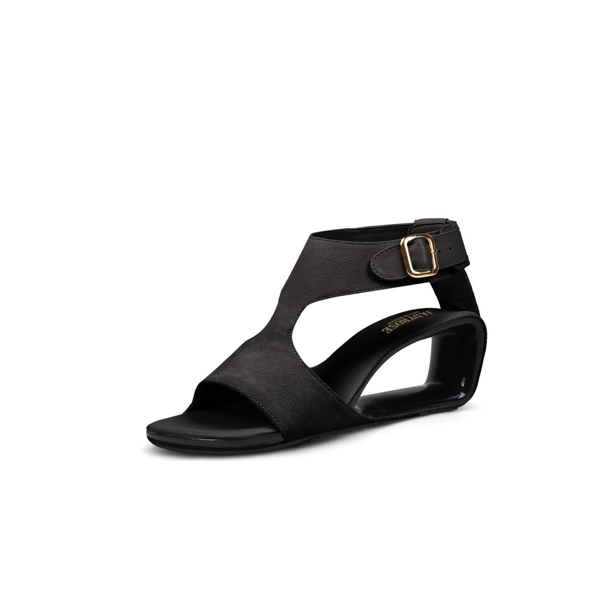 t strap ankle buckle sandals all black 2