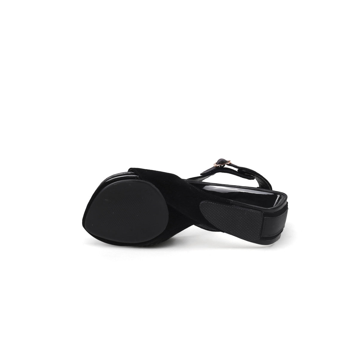 t strap ankle buckle sandals all black 4