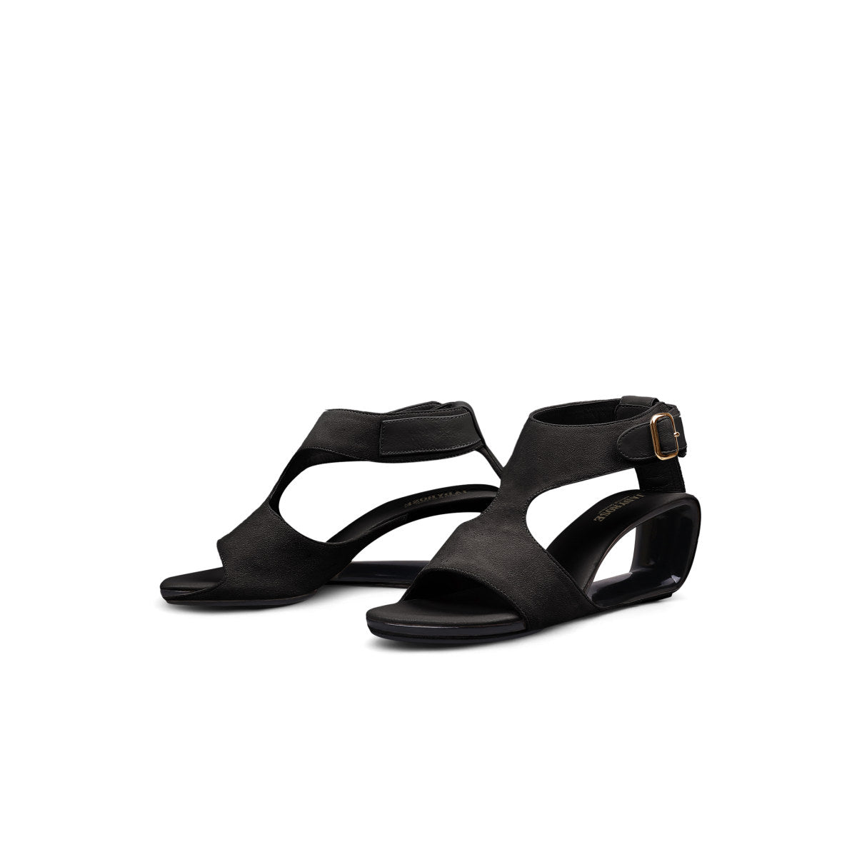 t strap ankle buckle sandals all black 5