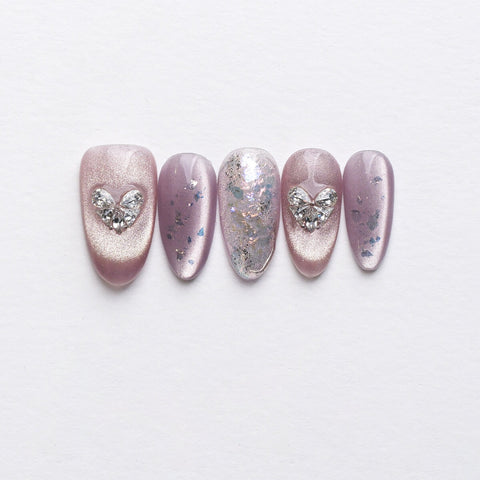 Taro Bubble 3D Press-On Nails