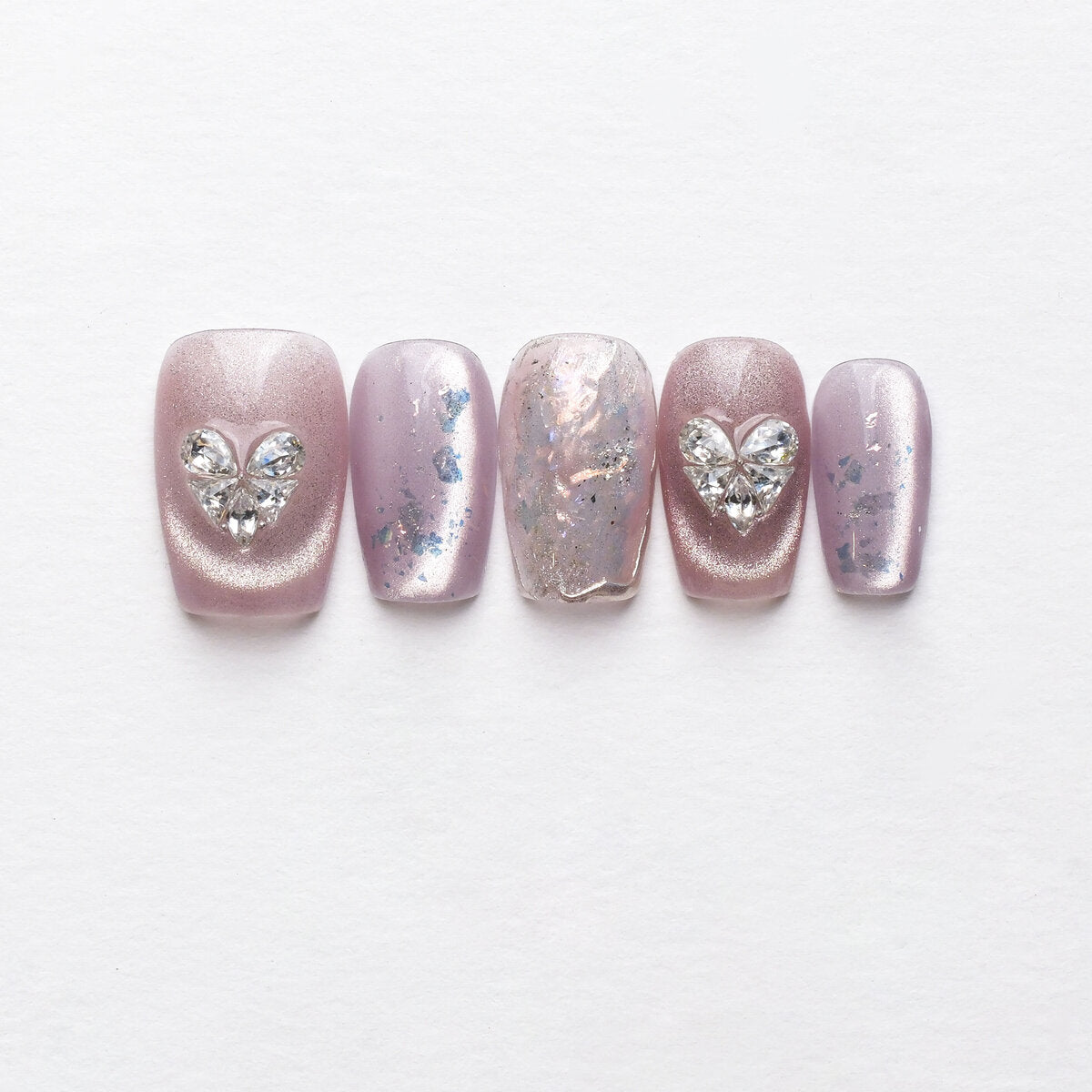 Taro Bubble 3D Press-On Nails