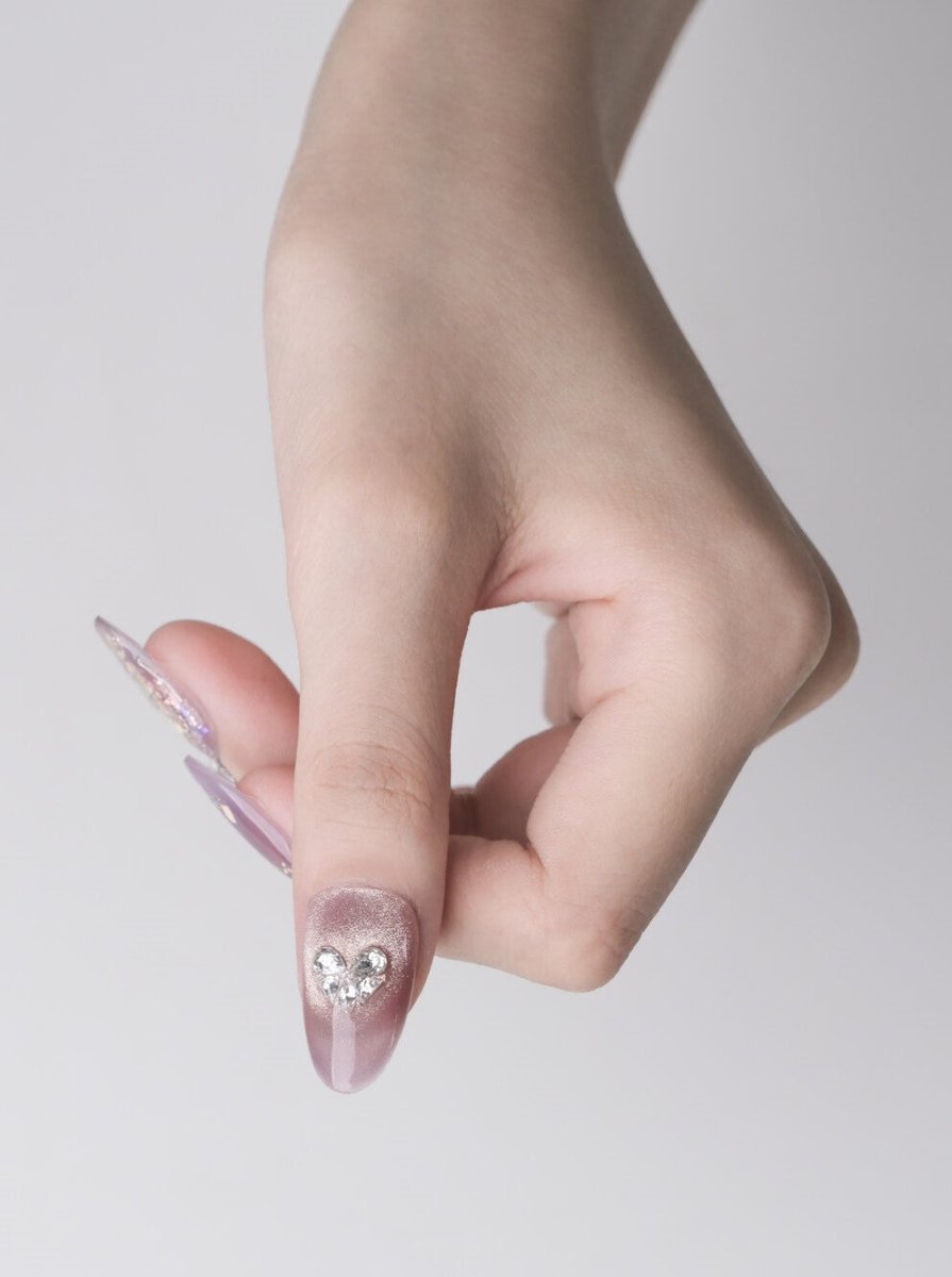 Taro Bubble 3D Press-On Nails
