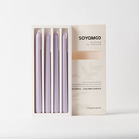 Tea & Rain Colored Taper Candles