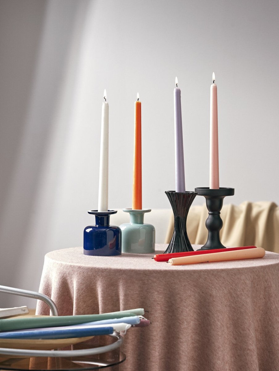 Tea & Rain Colored Taper Candles