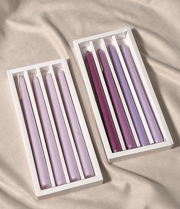 Tea & Rain Colored Taper Candles
