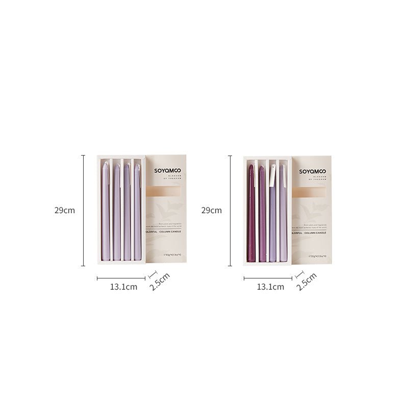 Tea & Rain Colored Taper Candles