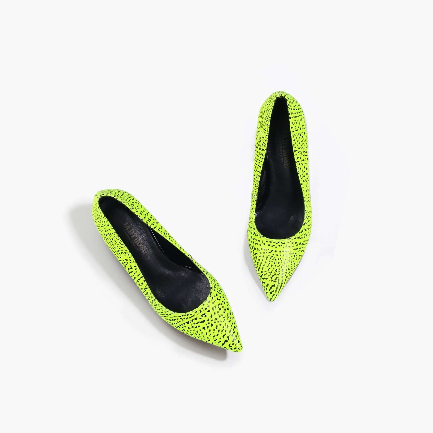 textured leather pointed toe pumps all lime 5