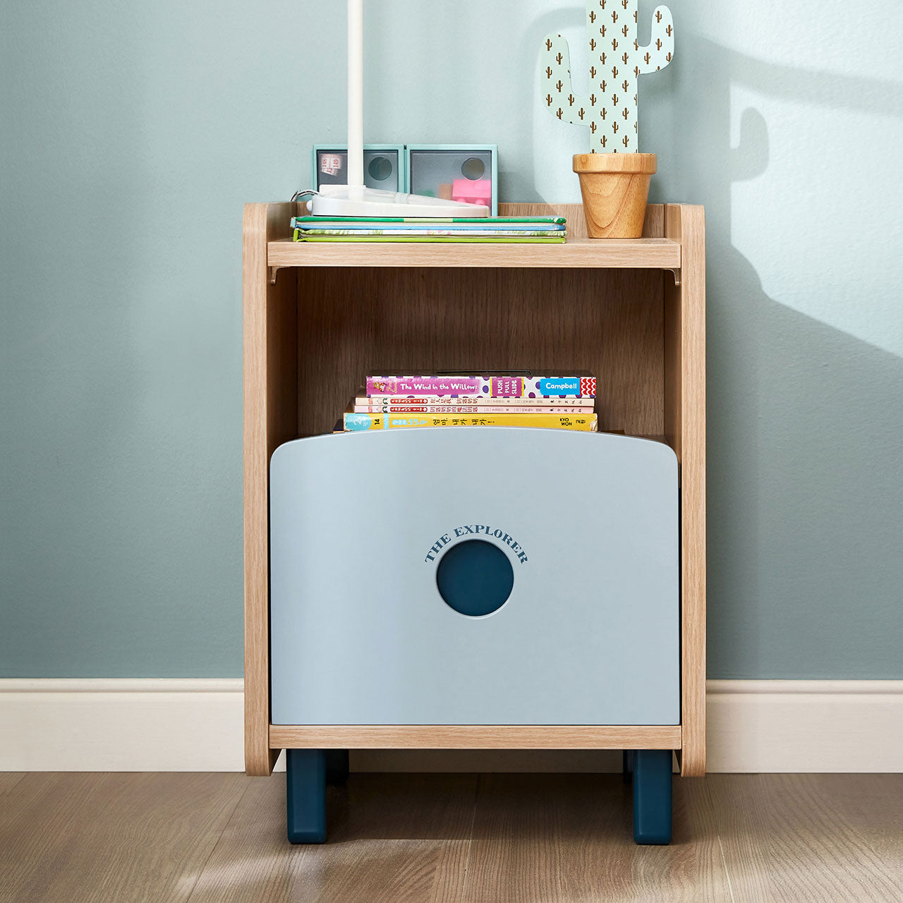the explorer boy blue bedside table all 1