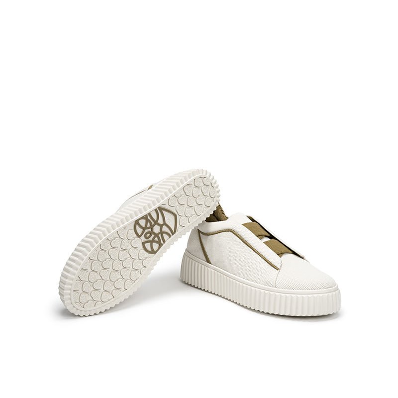 Thick Soled Height Boosting Tennis Sneakers - 0cm