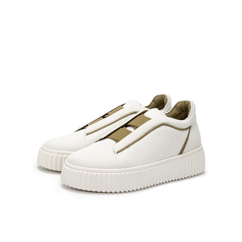 Thick Soled Height Boosting Tennis Sneakers - 0cm