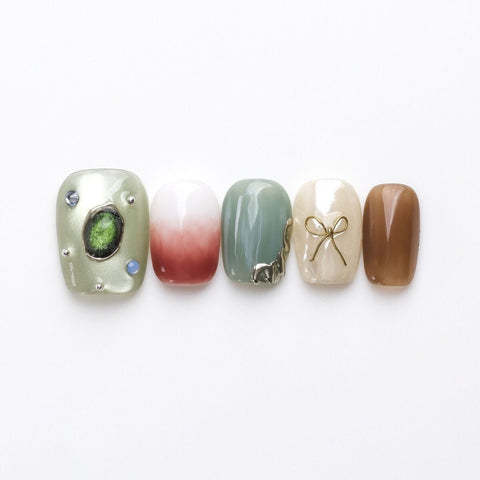 Tide Whisper 3D Press-On Nails