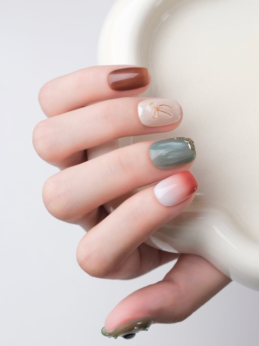 Tide Whisper 3D Press-On Nails