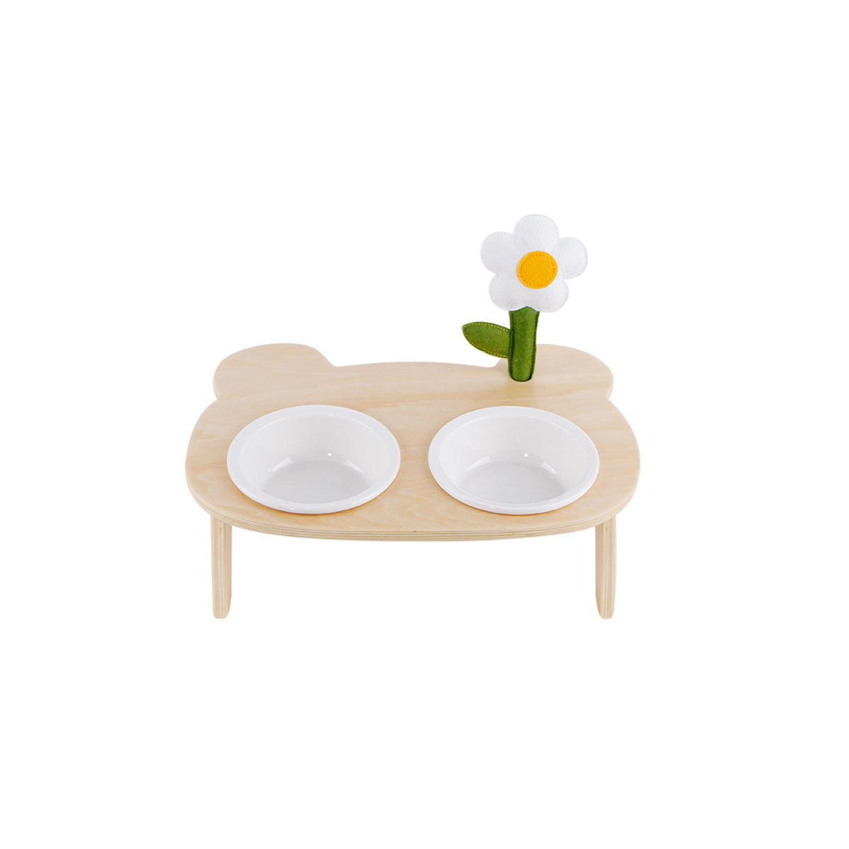 tilted daisy pet bowl with stand dual 4