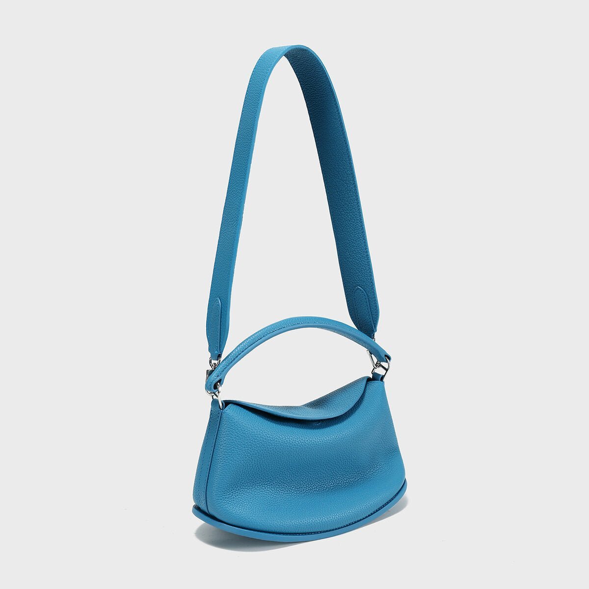 TOGO Leather Slouchy Pillow Bag – Soft Top-Handle Hobo with Dual Straps