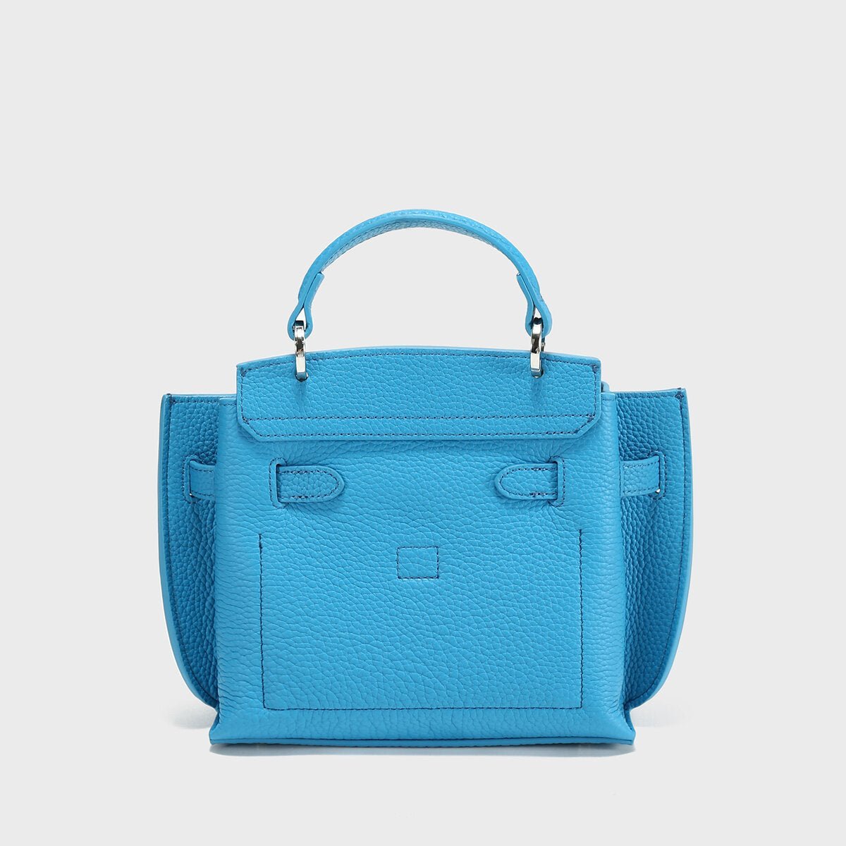 TOGO Leather Turn-Lock Top-Handle Bag – Structured Crossbody with Premium Hardware