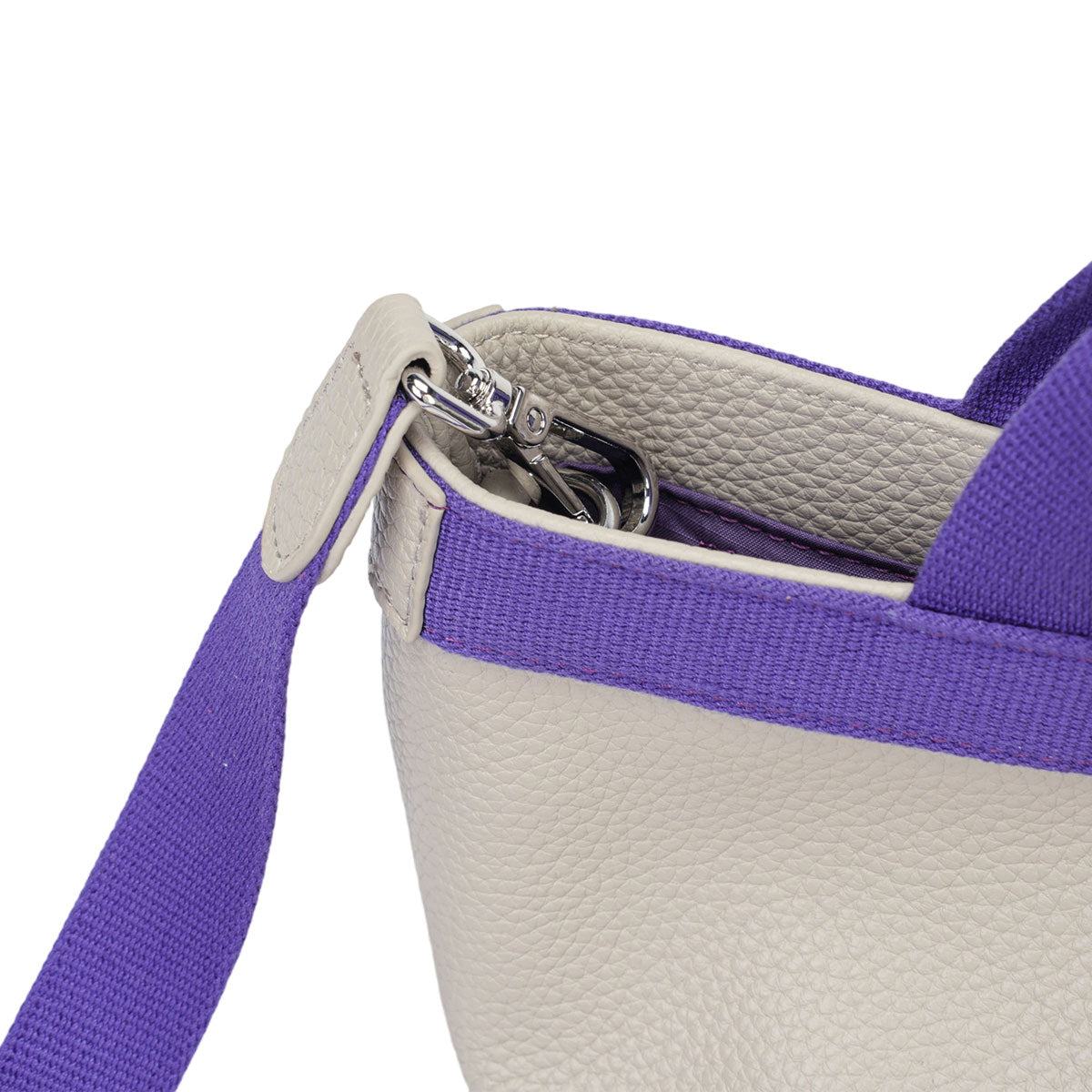 Toscara Pebbled Leather Mini Boat Tote