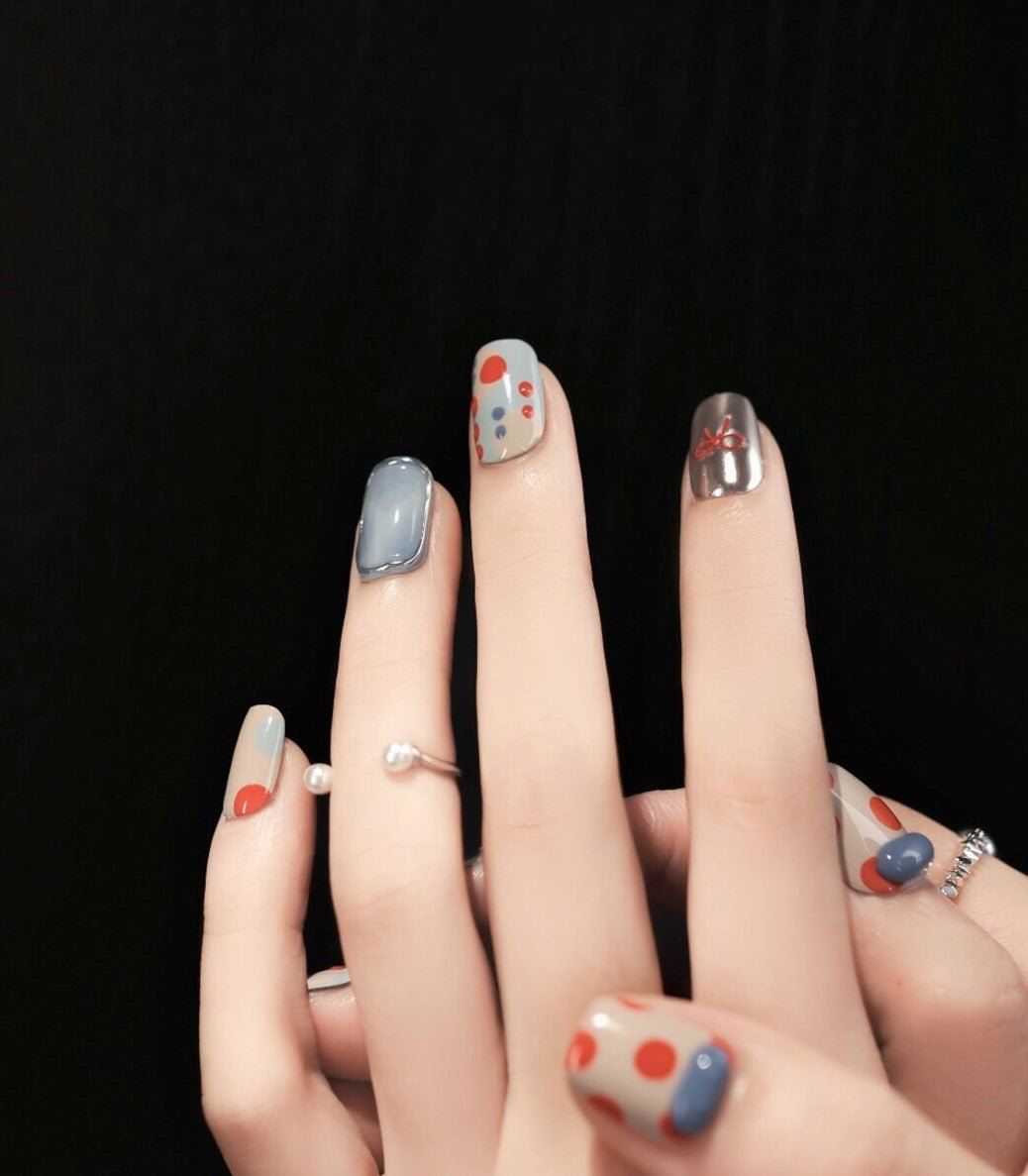 Travel Diary Macaron Dopamine Press-On Nails