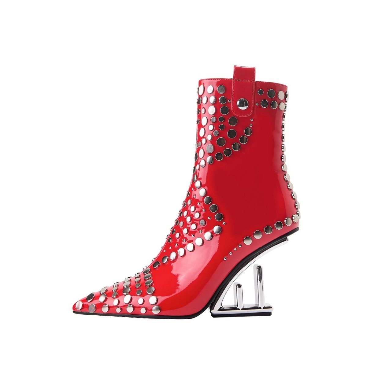 tribal - rivet - stonehenge - heel - pointed - toe - ankle - boots_all_red_1.jpg