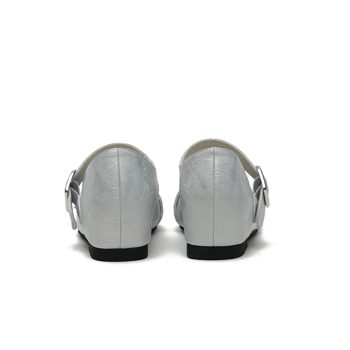 Triple D Ring Buckle Mary Jane Wedge Flats