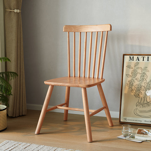 True Color Windsor Spindle Back Natural Dining Chairs (Set of 2)