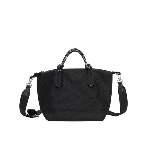 Twisted Rope Crinkle Nylon Tote & Crossbody Bag
