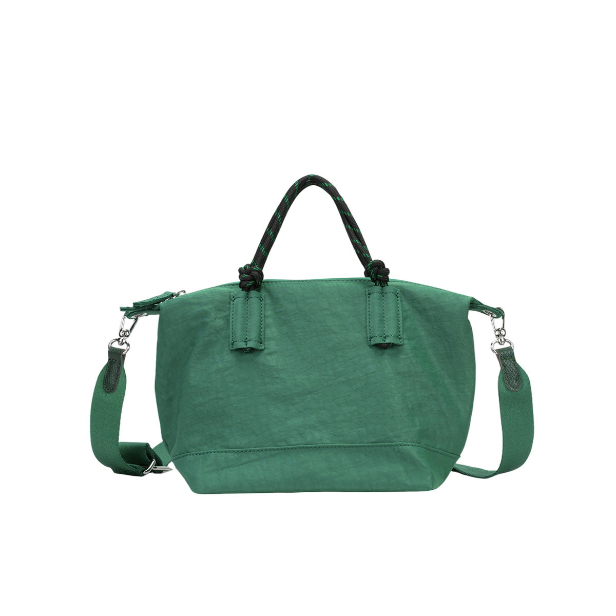 Twisted Rope Crinkle Nylon Tote & Crossbody Bag