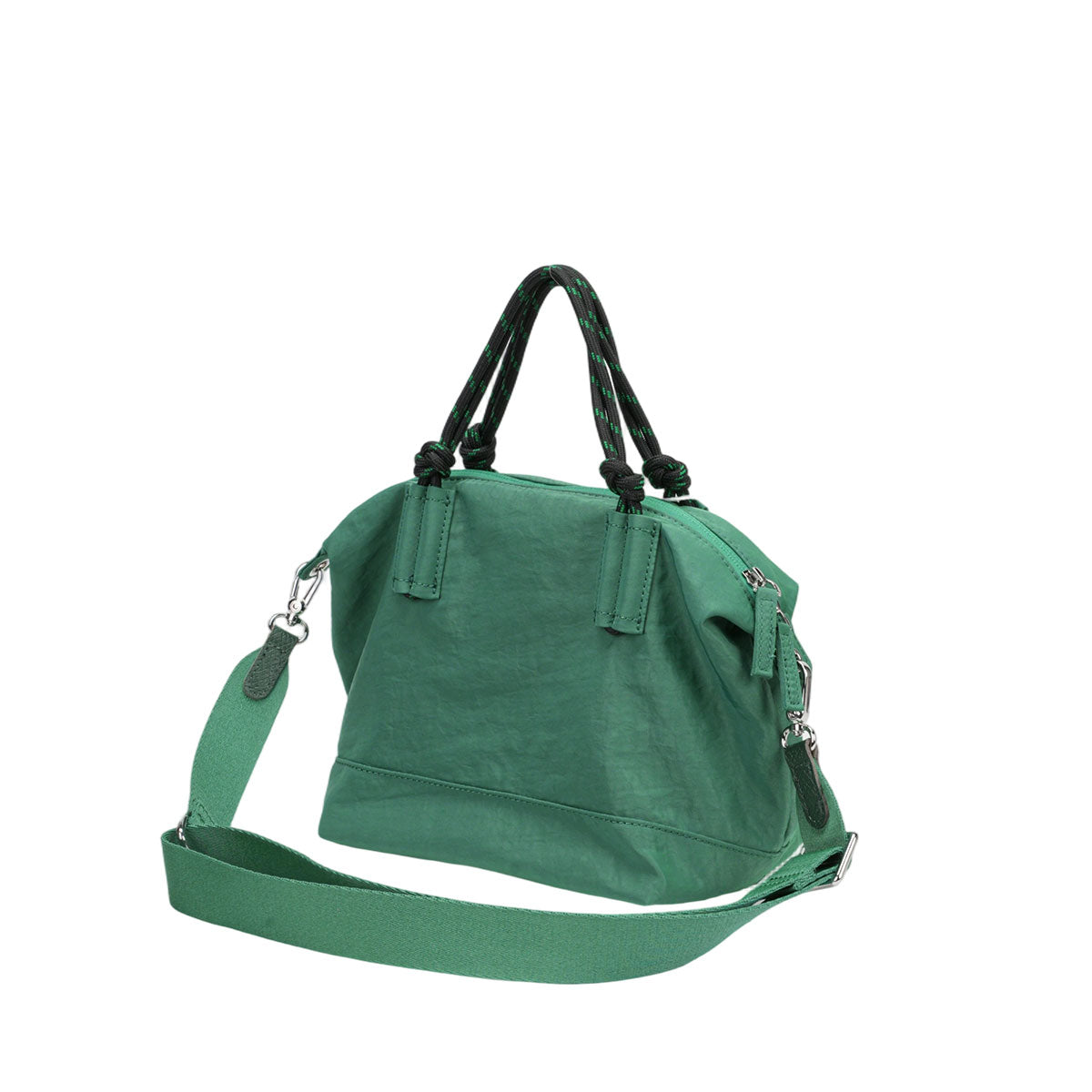 Twisted Rope Crinkle Nylon Tote & Crossbody Bag