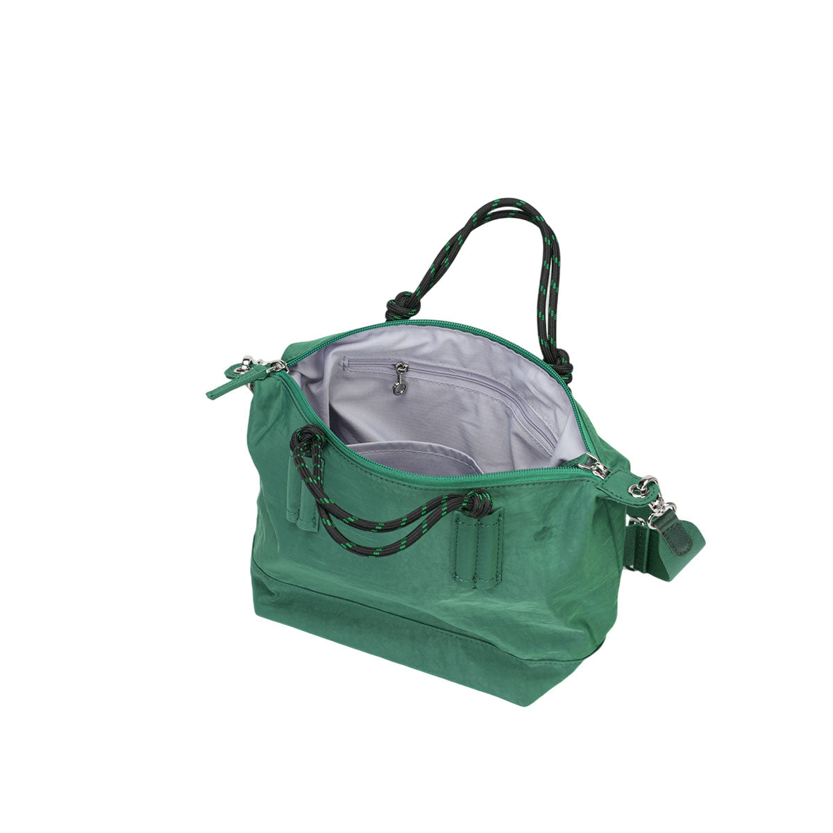 Twisted Rope Crinkle Nylon Tote & Crossbody Bag