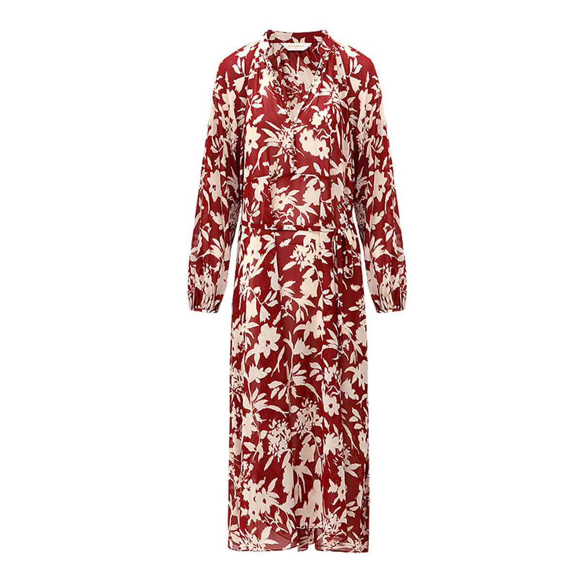 two piece chiffon wine floral dress set all wine 5