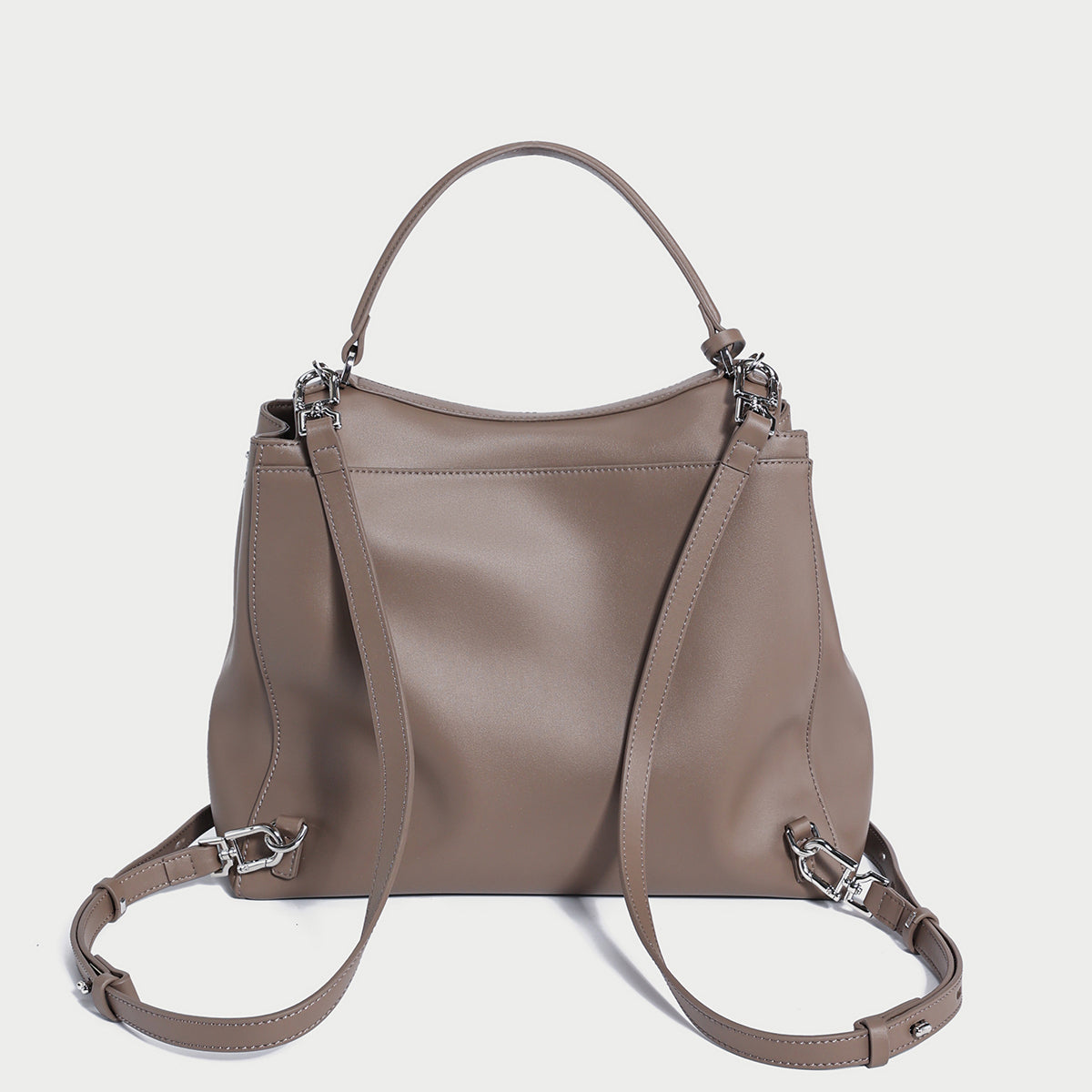 two way leather backpack mocha 3
