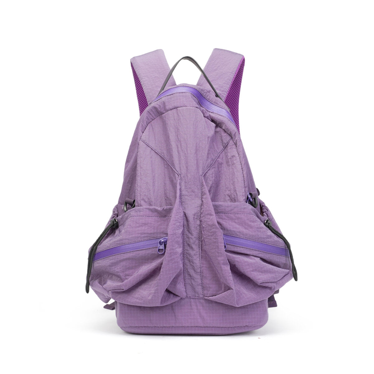Ultra-Light Waffle Backpack – 230g Water-Resistant Daypack with Mesh Straps & Multi-Pocket Design