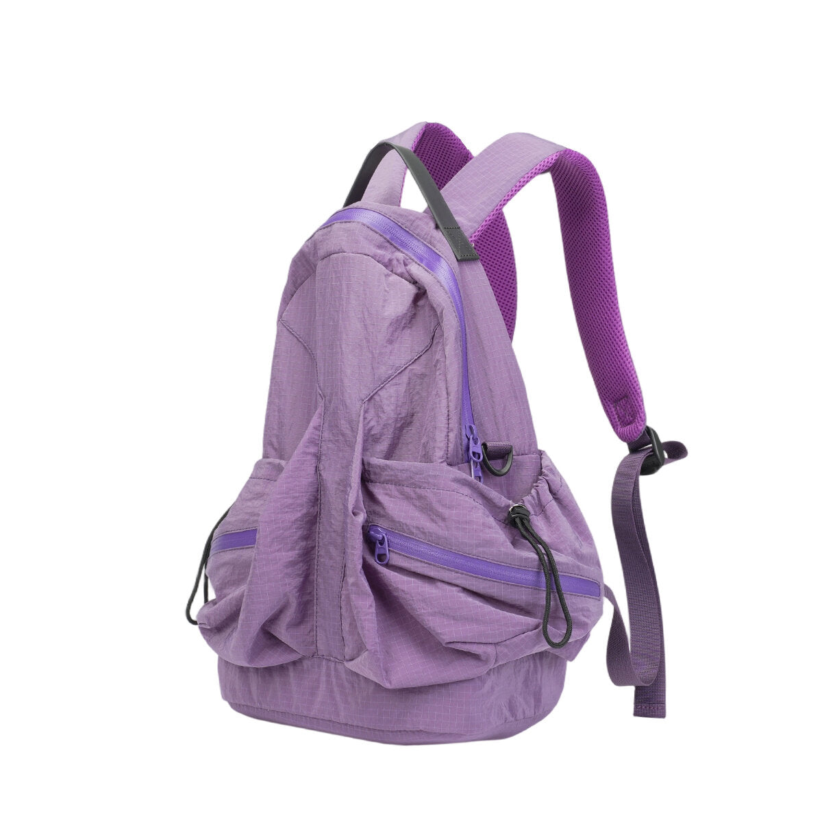 Ultra-Light Waffle Backpack – 230g Water-Resistant Daypack with Mesh Straps & Multi-Pocket Design