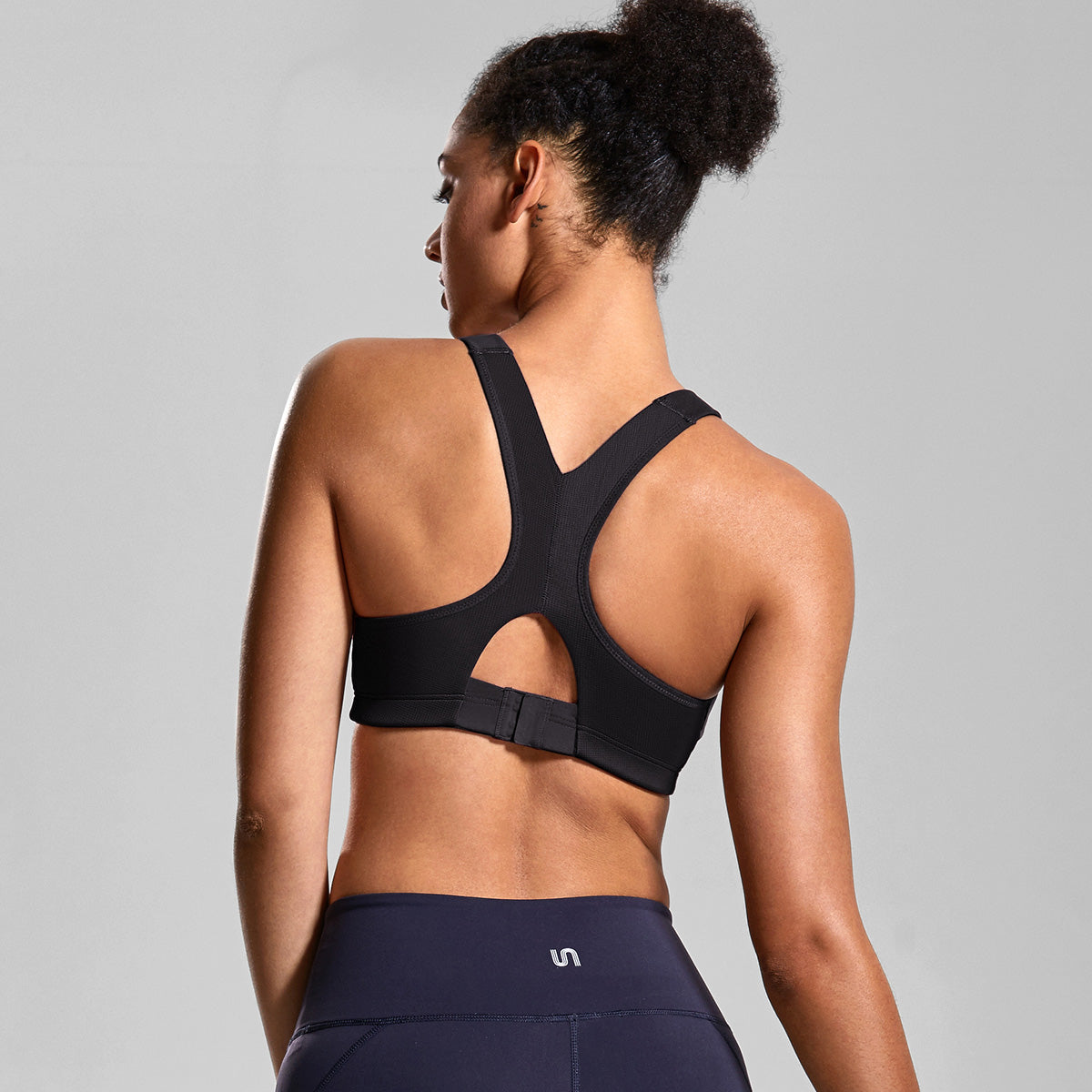 ultra max high performance padded wireless sports bra all black 3