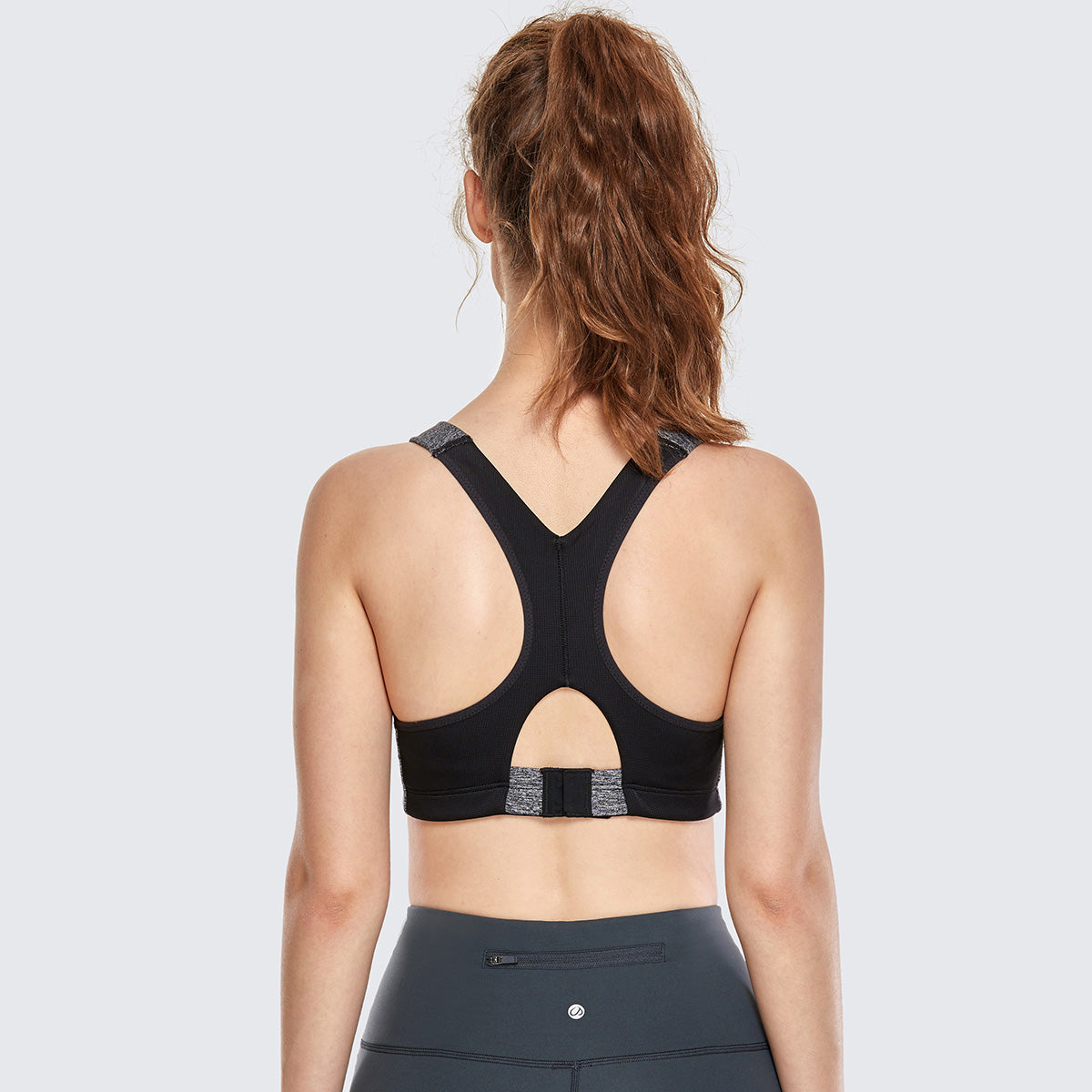 ultra max high performance padded wireless sports bra all grey 3