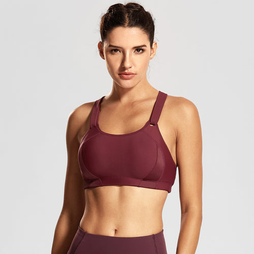 ultra max high performance padded wireless wine sports bra all wine 1