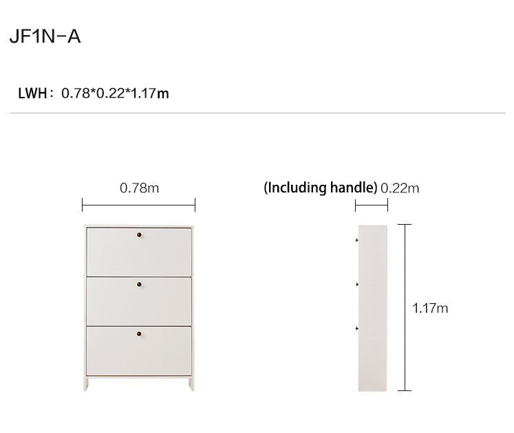 Ultra - Slim Entryway Flip Shoe Cabinet - 0cm