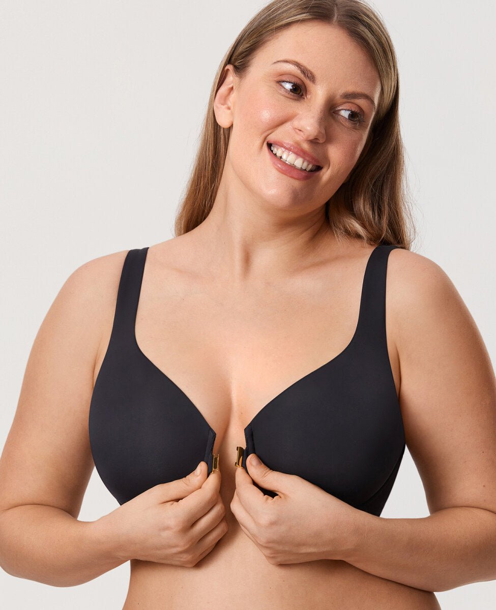 Ultra - Thin Confishape Front Closure Full Coverage Underwire Bra