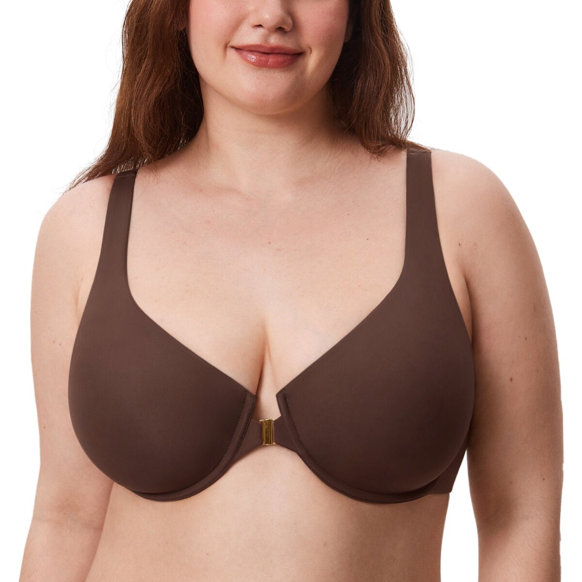 Ultra - Thin Confishape Front Closure Full Coverage Underwire Bra