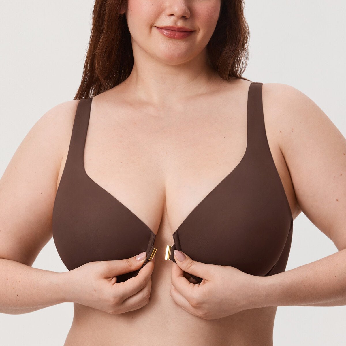 Ultra - Thin Confishape Front Closure Full Coverage Underwire Bra