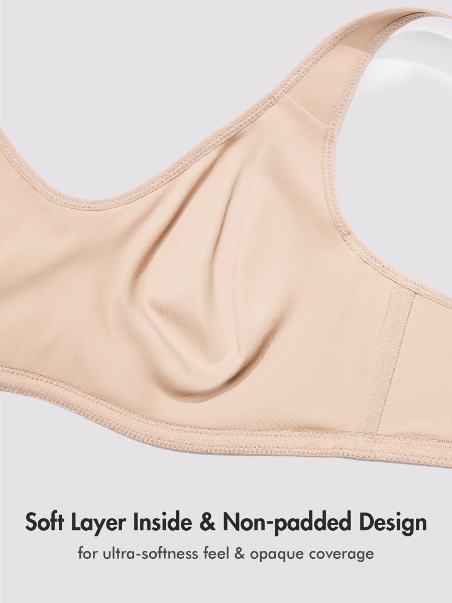 Ultra - Thin Confishape Full Coverage Plus Size Underwire Bra