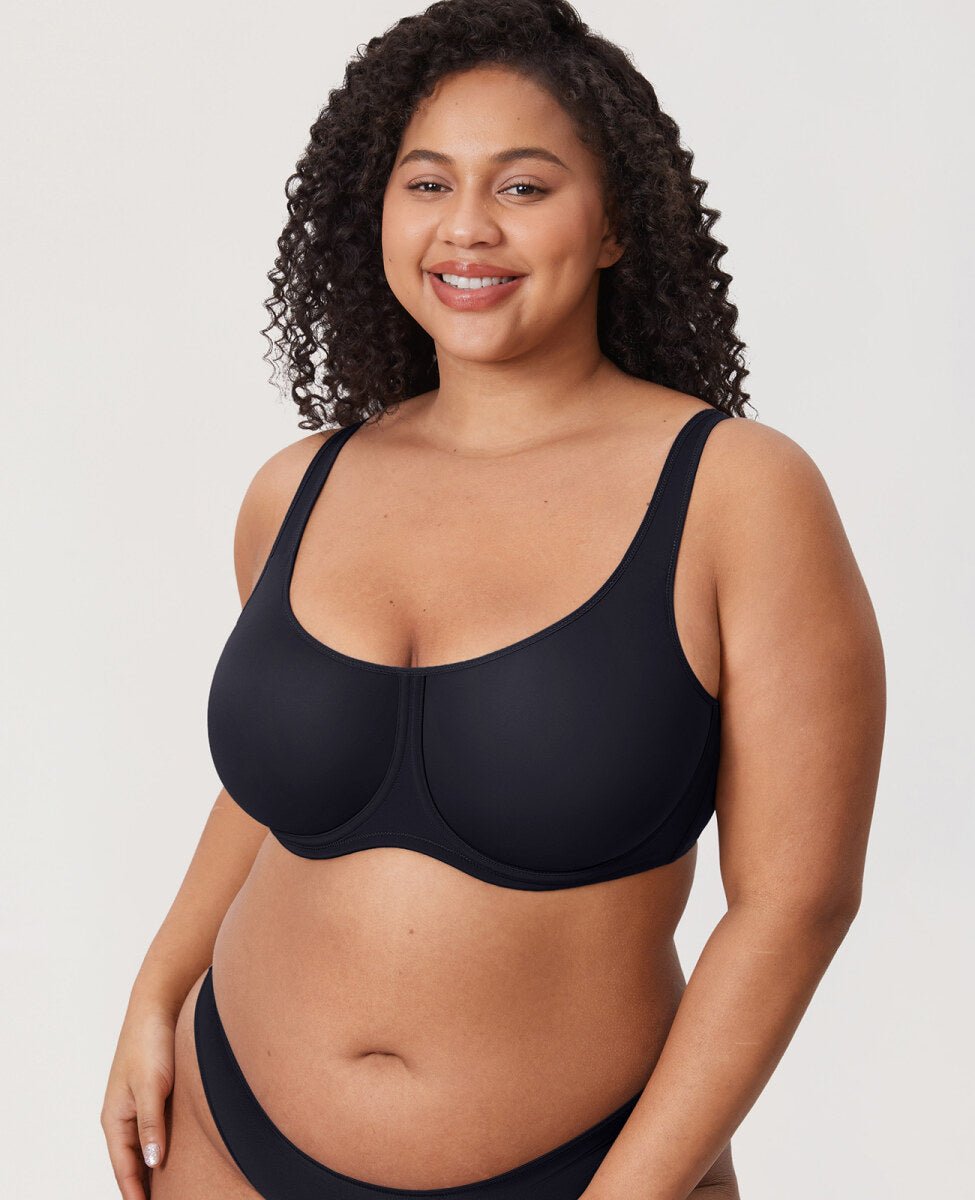 Ultra - Thin Confishape Full Coverage Plus Size Underwire Bra