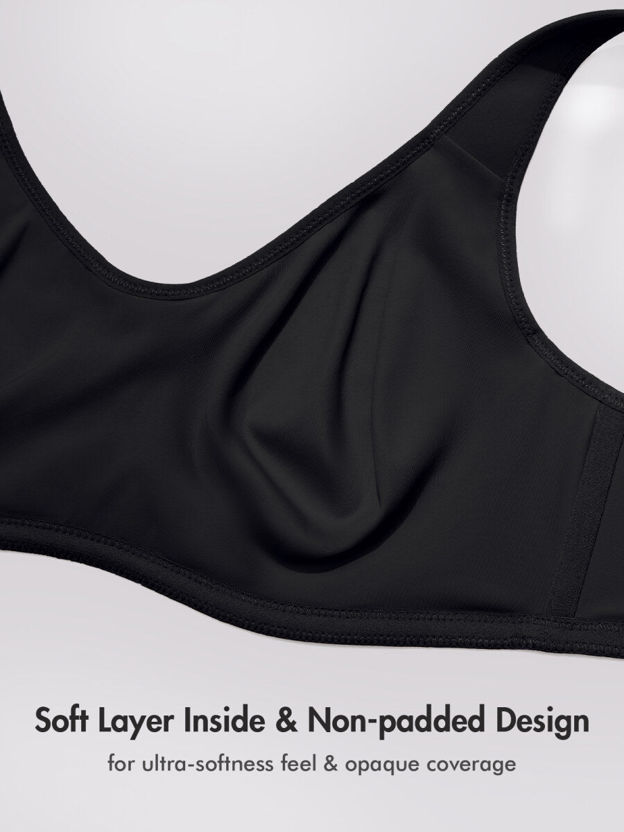 Ultra - Thin Confishape Full Coverage Plus Size Underwire Bra